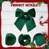 25cm Christmas Bow Tree Bowknot Xmas Decoration Velvet Ornament for Indoor Front Door