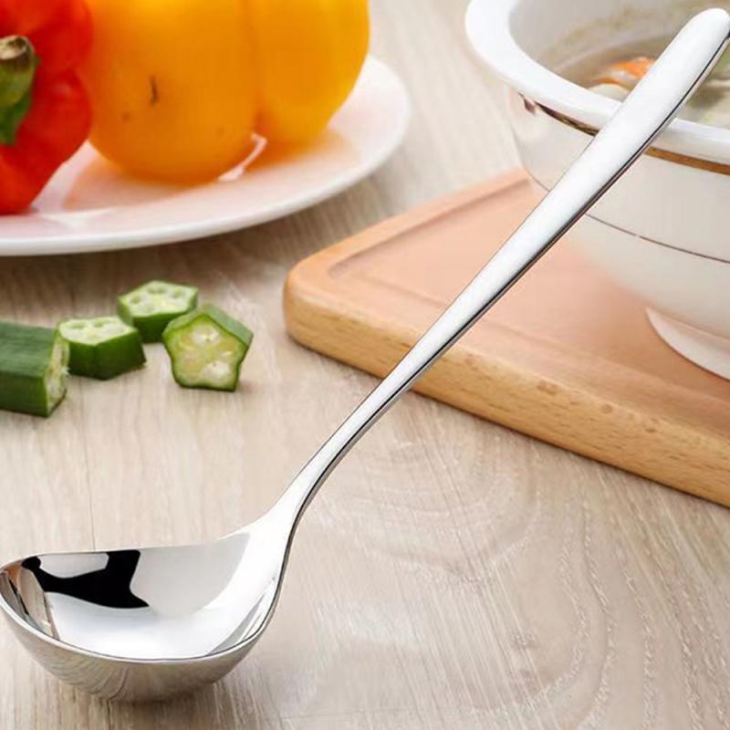 Round Spoon High Quality Stainless Steel Durable Deepen And Thicken Creativity Kitchen Bar Supplies Household Drinking Spoon