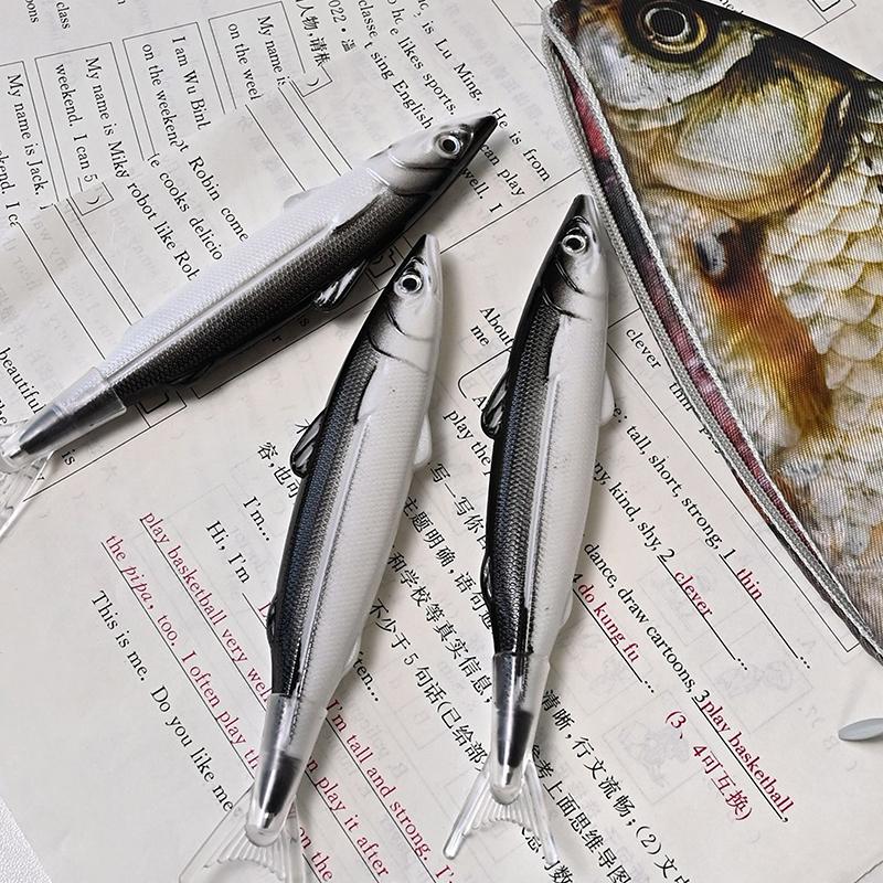 Креативный забавный чехол для ручек в форме рыбки, пенал для ручек с изображением карася, забавный органайзер для хранения канцелярских принадлежностей для студентов