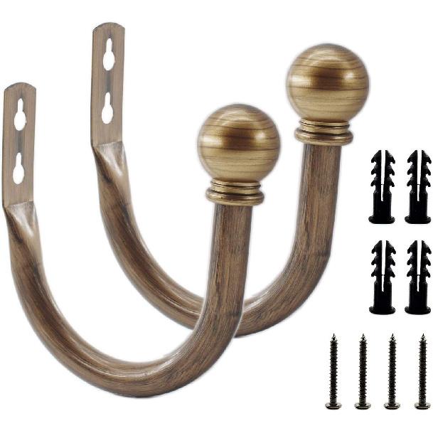 Decorative Curtain Holdbacks,ULIFESTAR Wall Mounted Window Drapery Tiebacks Hooks Drape Holdbacks Holders for Bedroom,Livingroom,Office with