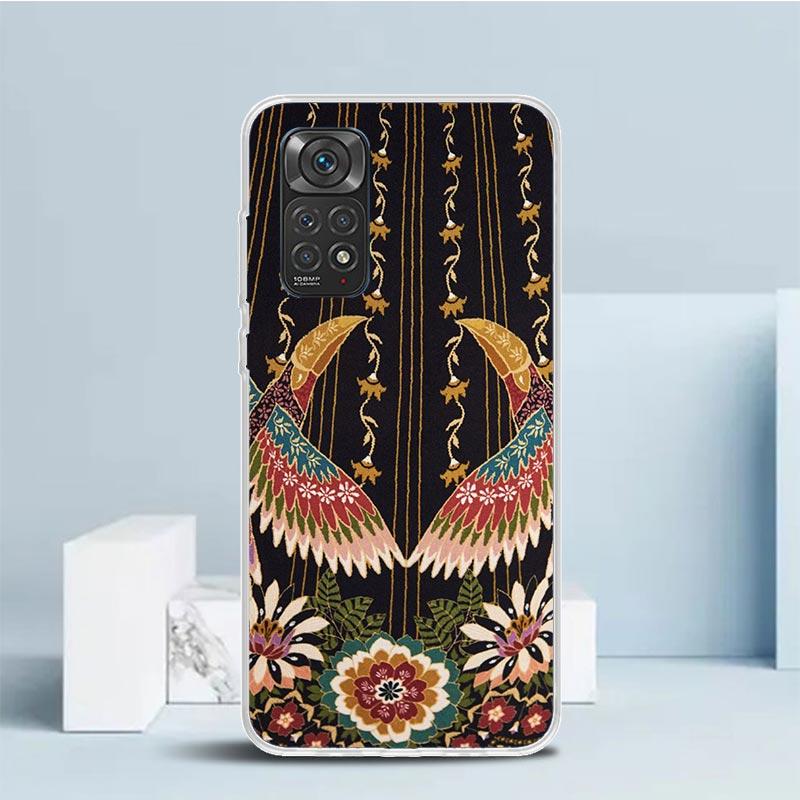 African Style Fabric Pattern Soft Cover for Xiaomi Redmi Note 15 14 13 12 Pro Plus Phone Case 14S 11S 11T 11E 10S 10 4G Pattern