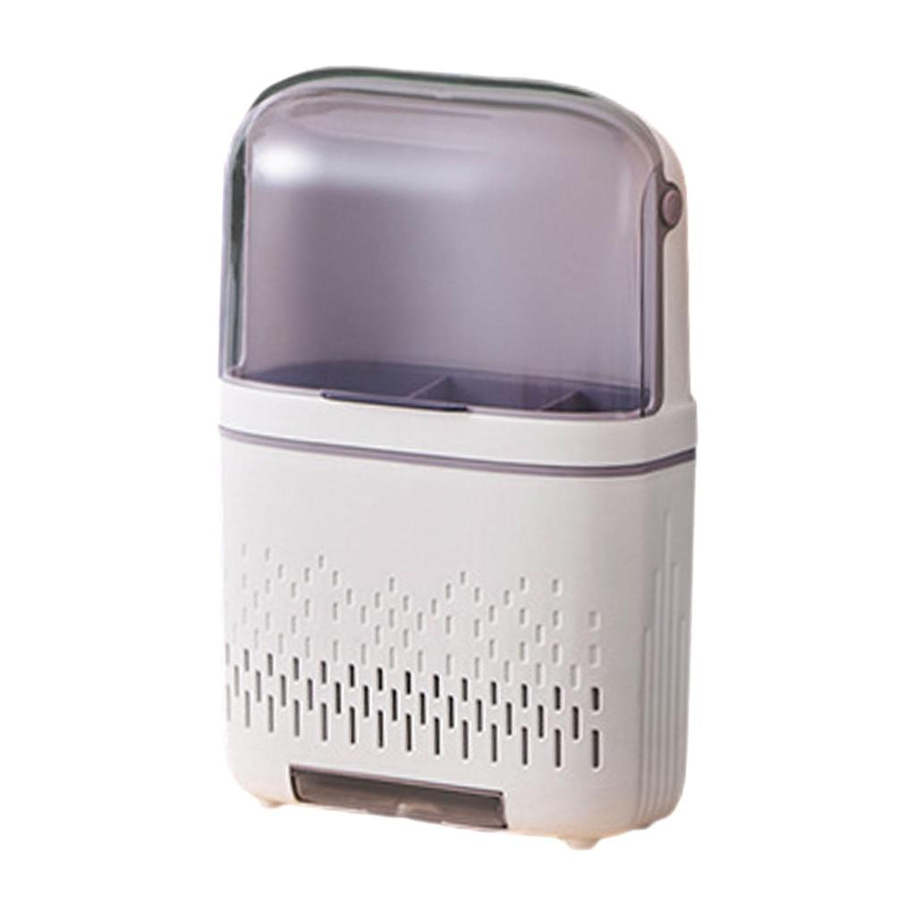 Chopstick Holder Compartmental Storage Organizer Multiuse Organizer with Dustproof Cover Tableware Drainer for Bathroom Kitchen