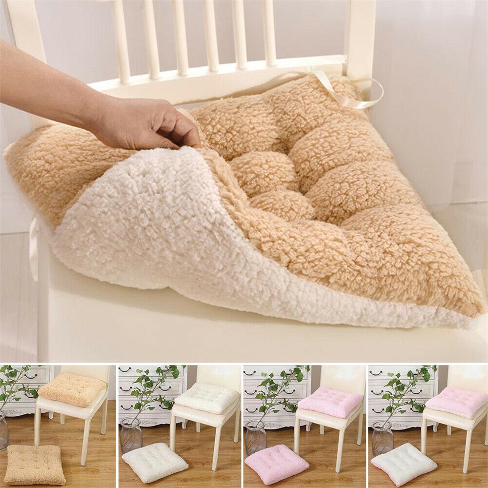 Подушка на стул, толстый кашемир, мягкая теплая студенческая, ресторанная, офисная, плюшевая подушка