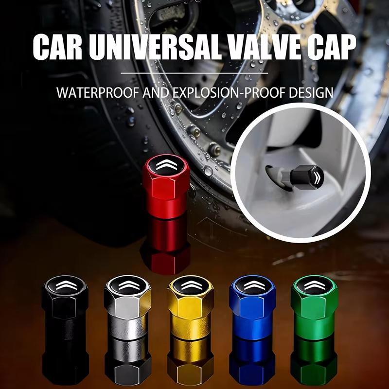 Metal Car Tyre Valve Stem Caps for Citroen Badge Berlingo C3 C4 C5 C1 C2 Berlingo C-ELYSEE Cactus Xsara Auto Exterior Accessorry