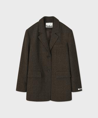 Fallett Oversized Check Blazer Brown