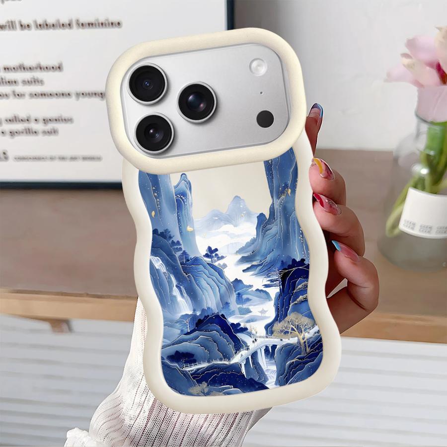 Горы Вода Искусство Мягкий Чехол для Телефона для iPhone 17 Air 16 Pro Max 13 12 8 15 Plus 11 XR 14