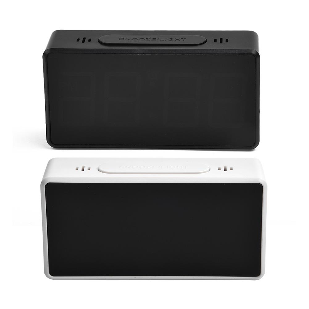 Светодиодный цифровой будильник USB/зеркало на батарейке Дисплей в реальном времени Прикроватный столик Будильник