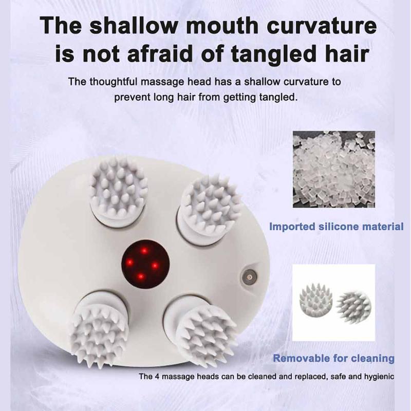 Электрический массажер для головы Scalphero, беспроводной массаж головы, терапия красным светом, водонепроницаемый массажер для тела, плеч, шеи, здравоохранение