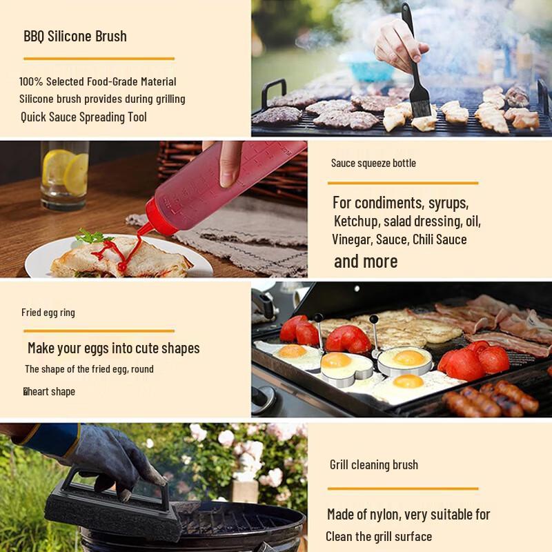 Набор BBQ из 16 предметов из нержавеющей стали