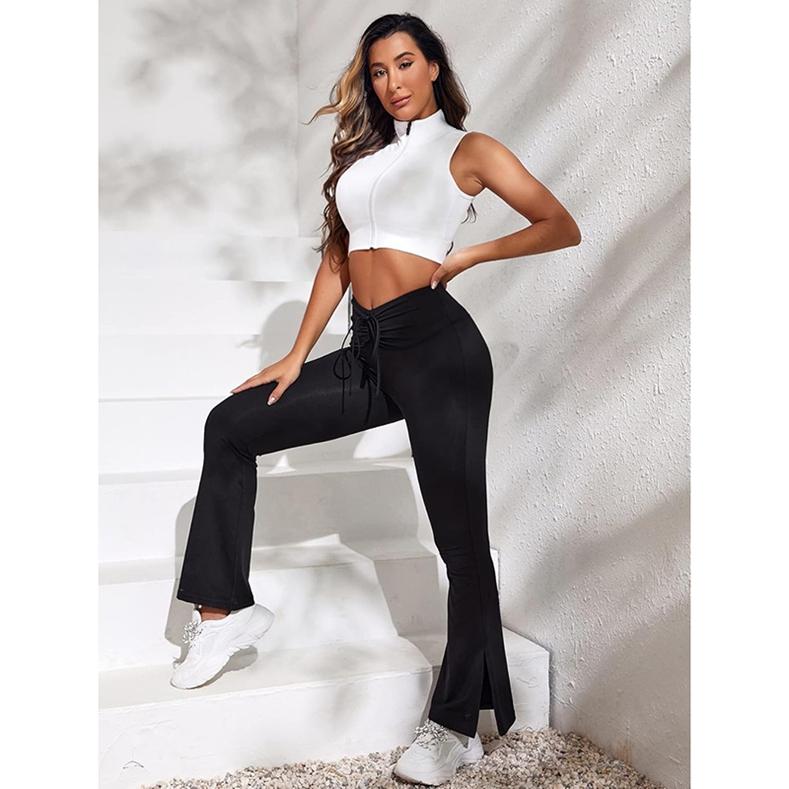 Женский спортивный бесшовный облегающий топ без рукавов с застежкой-молнией спереди, летний дышащий спортивный жилет для йоги