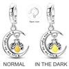 925 Silver Golden Clover Charms Bead CZ Zircon Glowing Firefly Pet Cat Puppy Pendant Fit Original Bracelet DIY Jewelry