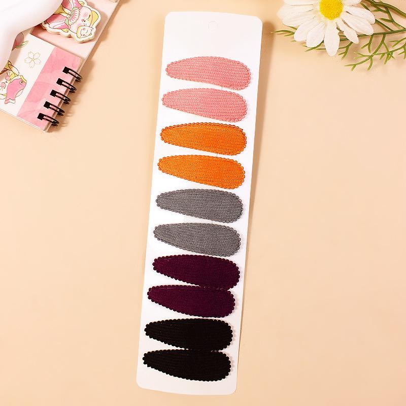 10 шт./компл., хлопковые заколки-бантики для волос с принтом для новорожденных, тканевые заколки в клетку, головные уборы для девочек, детские аксессуары для волос