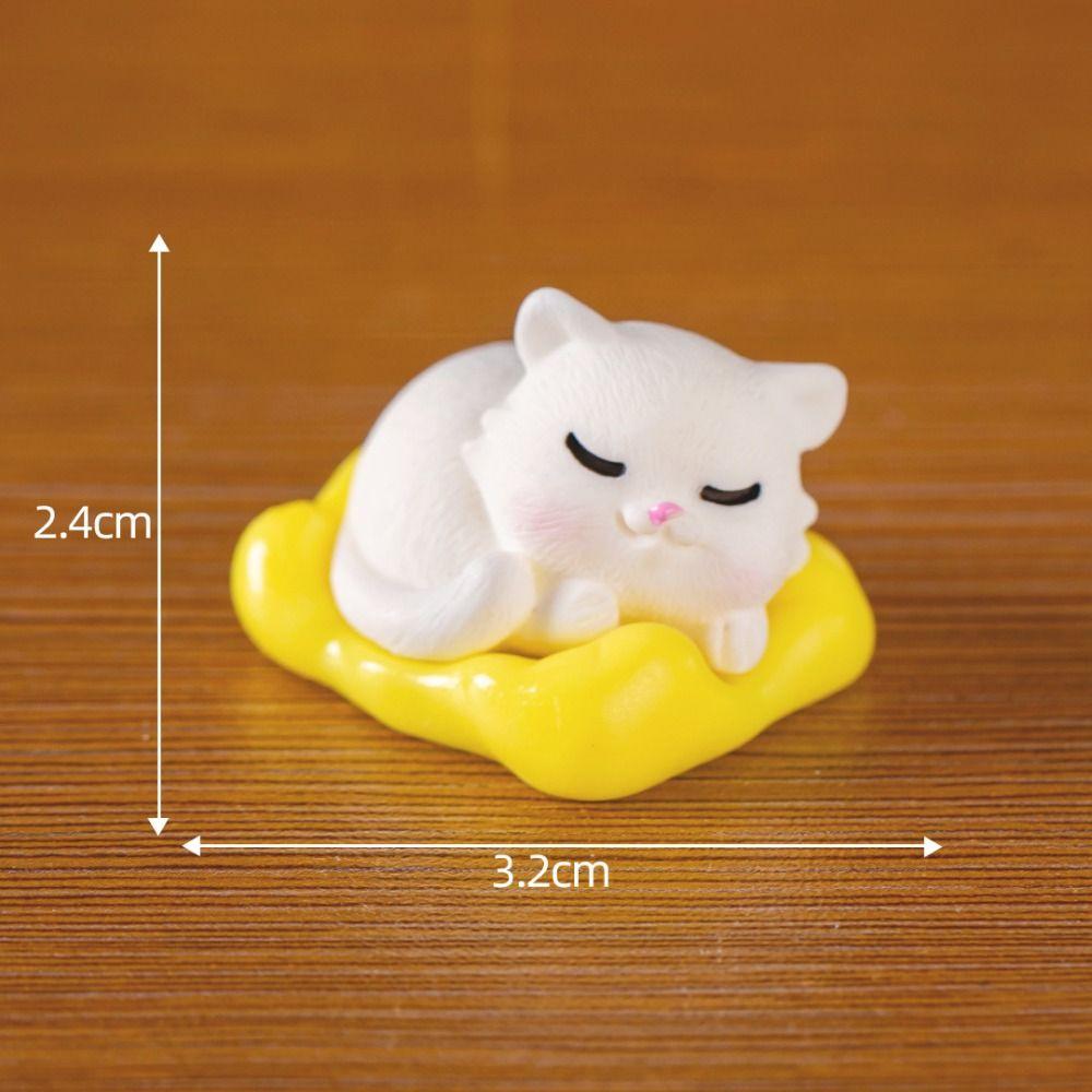 Party Supplies Cute Mini Cat Figurines DIY Resin Crafts Cat Statue Cartoon Kitten Figurines Miniature Car Accessories