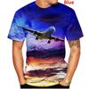 Plane Military Graphic T Shirt Harajuku Fashion T Shirt For Men Trend Personality 3D Printed Tshirt Mens Designer Clothes
