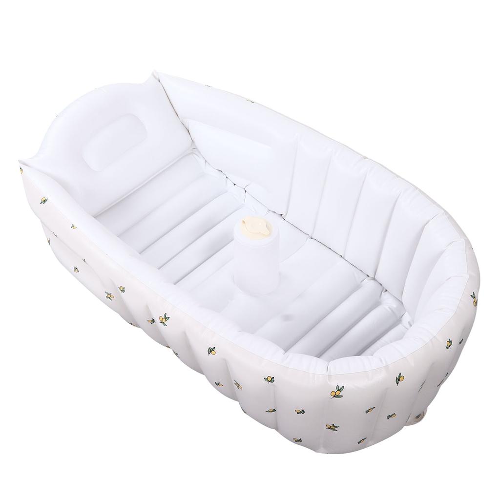Детская надувная ванна для дома, милый изысканный узор, переносная складная ванна для младенцев, оливковое масло