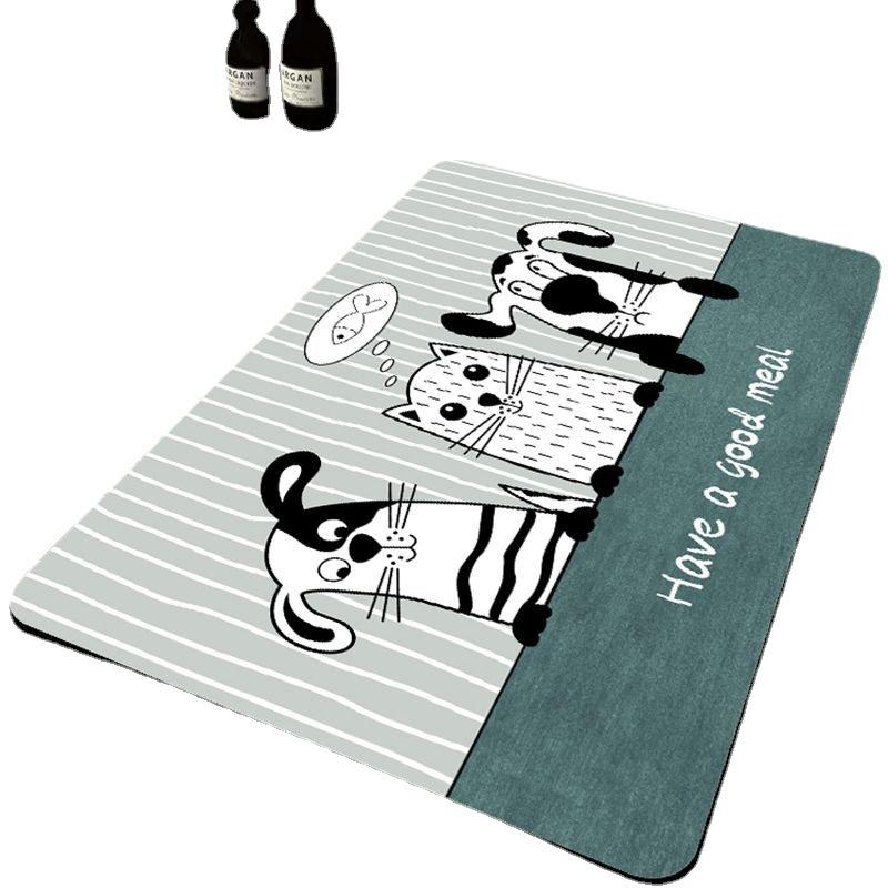 Коврик для пола из диатомовой грязи, впитывающий нескользящий коврик, бытовой коврик для двери, быстросохнущий коврик для туалета, ванной комнаты, душа, коврик для пола