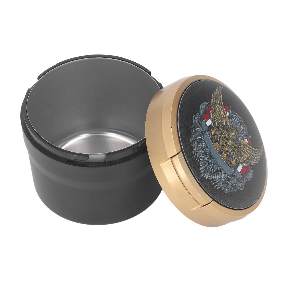 Car Ashtray with Cover LED Light Portable Vehicle Ashtray Smokeless Car Ashtray for Travel Outdoor