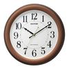 Wall Clock Radio Clock Quiet Continuous Second Hand Brown 8MY563SR06 Brown 31.4x4.8cm