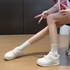 Маленькие белые туфли на толстой подошве женские весенние новые студенческие повседневные спортивные универсальные кеды