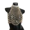Adjustable Length Elegant Pearls Body Chain Sensual Chest Jewelry Accessory Portable for Beach and Evening Wear