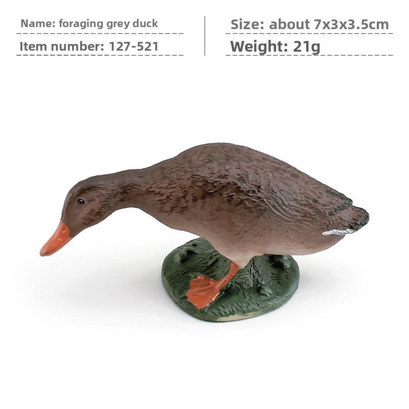 Realistic Figures Animal Model With Ducks Rooster Swans For Decorative Display