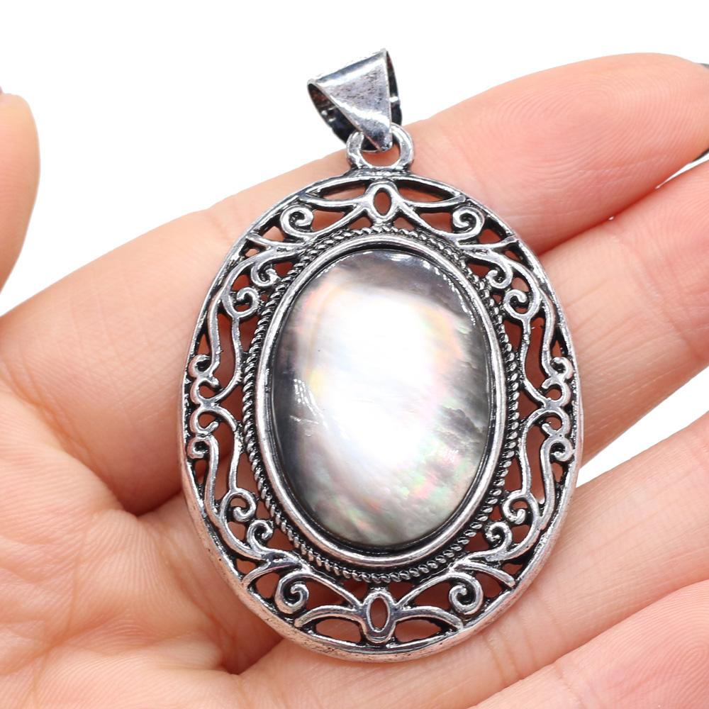 Кулон из натурального камня в форме яйца, полудрагоценный кружевной кулон для изготовления ювелирных изделий, ожерелье, браслет, аксессуар