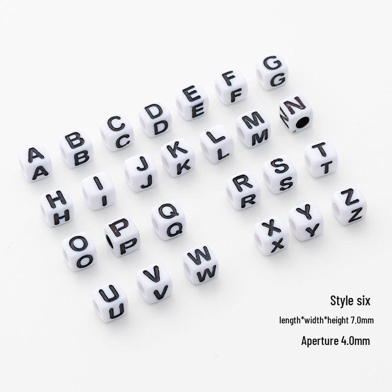 Акриловые бусины с большими отверстиями в виде букв для изготовления украшений своими руками, браслетов и ожерелий