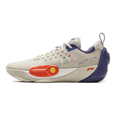 Li Ning Детские баскетбольные тканевые простые универсальные нескользящие амортизирующие низкие баскетбольные кроссовки Детские кроссовки Серебристо-березово-серые YKBV048-3