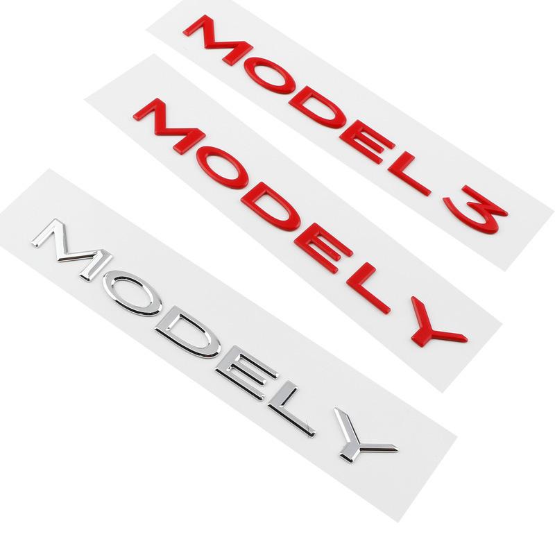 AMG1 Original 3D ABS Letters Logo For Tesla MODEL 3 Y Car Rear Tailgate Trunk Emblem Badge Decal Stickers Auto Styling Accessories