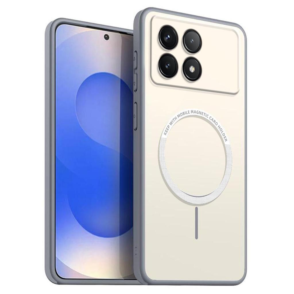 Матовый полупрозрачный магнитный чехол для телефона Xiaomi POCO X6 Pro 5G Мягкий чехол из ТПУ