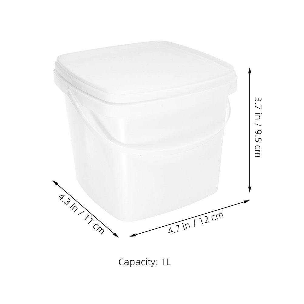 Plastic Bucket With Handle And Lid Reusable Water Bucket Container Portable Bucket Plastic Bucket Packaging Hand-Held Bucket