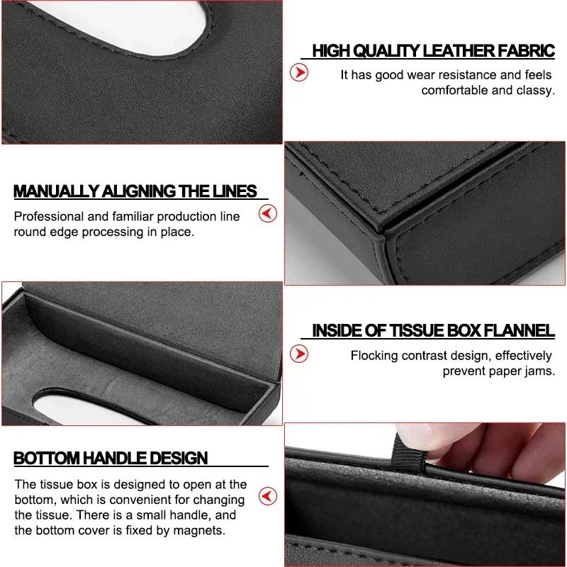 1pcs Car Tissue Box Holder Armrest Box Storage Case Emblem for Toyota TRD Corolla Camry Rav4 Yaris Hilux Prius Auris Car Accessories