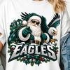 Philadelphia Eagles Christmas Shirt, Comfort Colors Football Holiday Tee, Santa Fan Gift