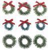10Pcs Mini Christmas Wreaths Miniature Garden Home Decoration Dollhouse Decor