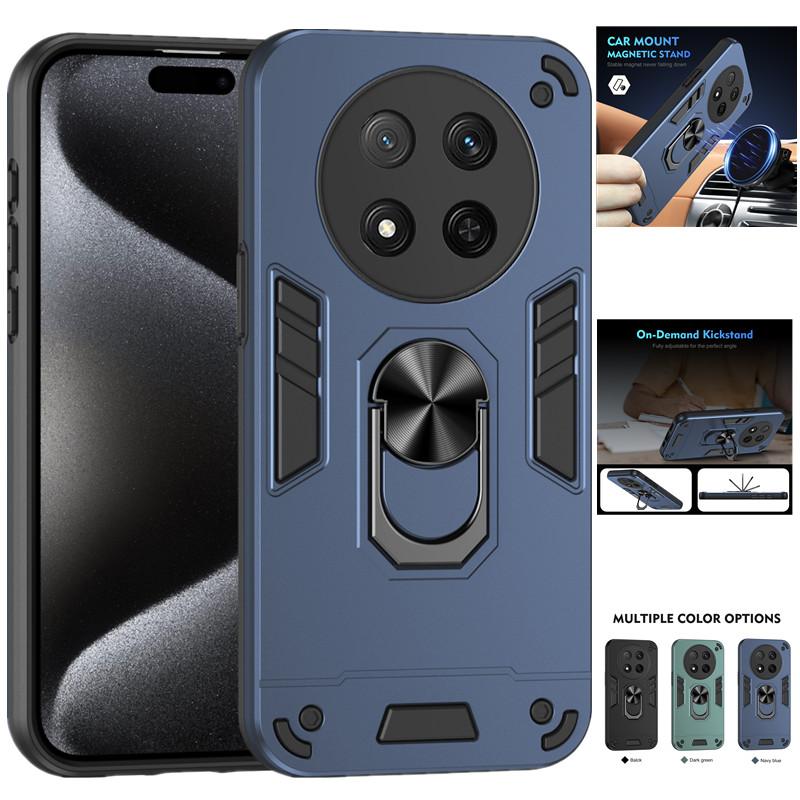 Противоударный чехол с военной броней для Honor Magic 7 Lite Magic7 Pro X9c Защитная крышка Подставка-кольцо Держатель Fundas Coque