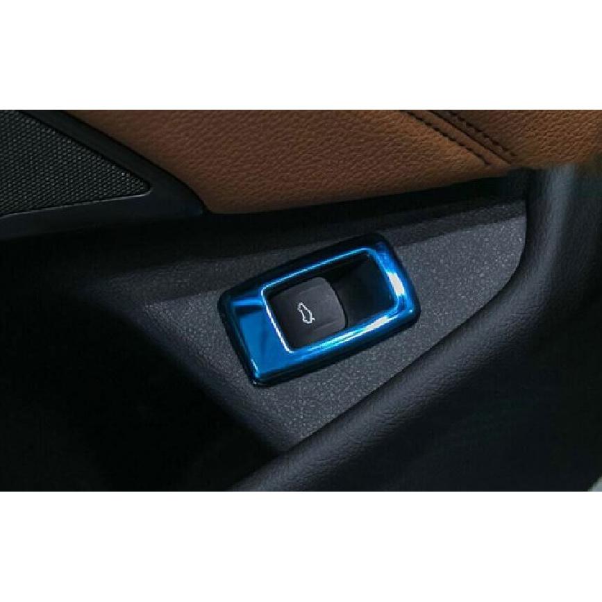 Rear Door Switch Cover Blue Titanium Inner Tailgate For BMW 5 Series G30 2018-22