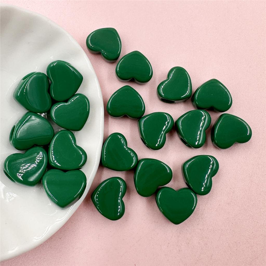 Креативные аксессуары в форме сердца, граненые подвески, материалы для браслетов, сережек, ювелирных изделий, 20 шт., макароны, цветные акрилы, своими руками, 11,7*13,5 мм, свободные бусины