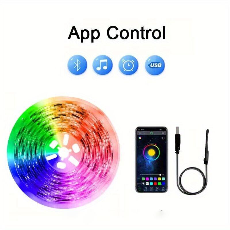 Tuya WiFi Светодиодная лента Умная жизнь USB 5050 RGB Лампа Лента Подсветка для ТВ ПК Освещение комнаты Гибкая Диодная Работает с Alexa Google