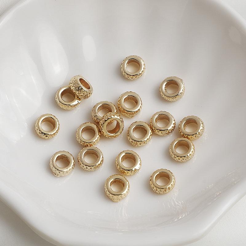 Позолоченные (14K Gold-Filled) бусины-разделители в виде цветочного колеса для браслетов и ожерелий ручной работы