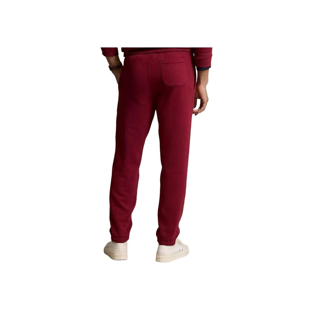 Polo Ralph Lauren Letter Print Pocket Drawstring Long Knit Sweatpants Men Sweatpants Burgundy 710955776-002