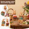 Пасхальная корзина, украшение в виде кролика, украшение для сада, двора, поделки, миниатюрный бонсай для подоконника