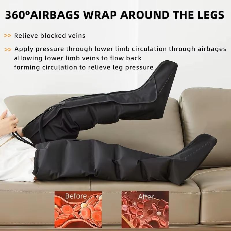 Electric Air Pressure Leg Massager Kneading Squeeze Deep Relaxation Calf Foot with Remote Control