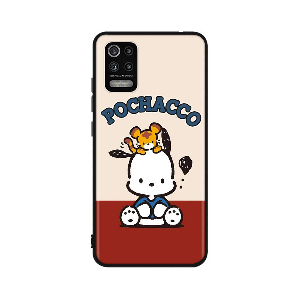 Чехол KT73 Pochacco для Samsung A04 A14 A23 A34 A54 M23 M33 M52 M53 Realme 10 9 C30S C35 C55 VIVO Y02S Y21 Y33S Y51 X80 Pro Прозрачный чехол