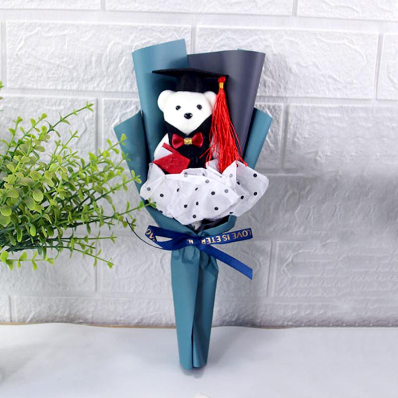 Выпускной сезон Букет с мультяшным медведем ручной работы DIY Креативный подарок