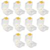 10Pcs Plastic Denture Tooth Box with Film High Quality Denture Storage Box Dental Implant Membrane T