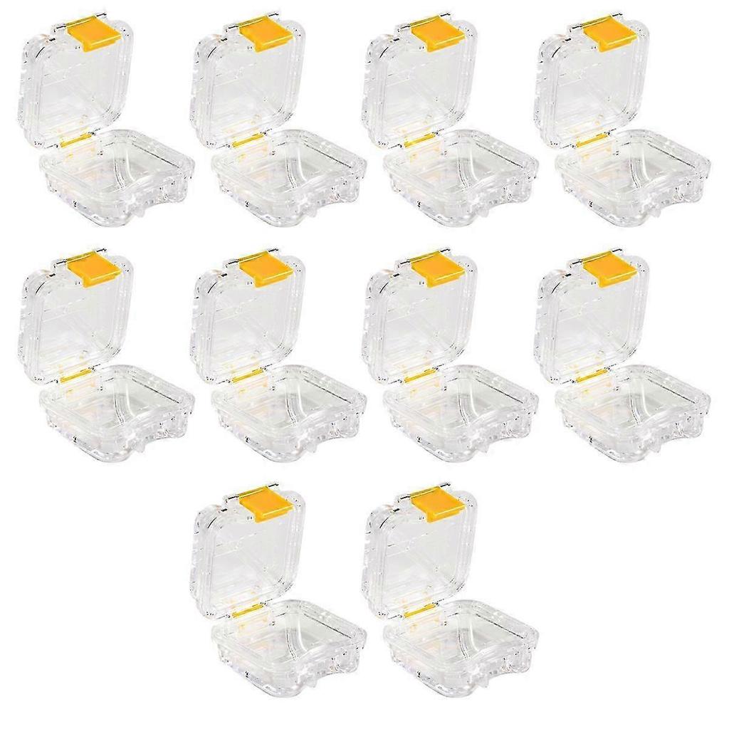 10Pcs Plastic Denture Tooth Box with Film High Quality Denture Storage Box Dental Implant Membrane T