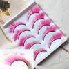 5Pairs Cosplay Party Fox Cat Eye Eyelashes Masquerade Eyelash Extension Colorful False Eyelashes