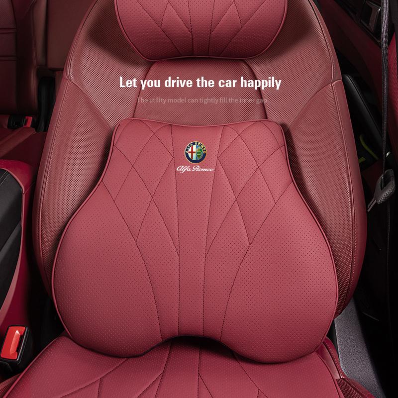 Для Alfa Romeo Подушка из пены с эффектом памяти Автомобильный подголовник Поясничная поддержка Автомобильная подушка на шею Чехлы на сиденья Для Alfa Romeo Giulietta Mito 159 Giulia S