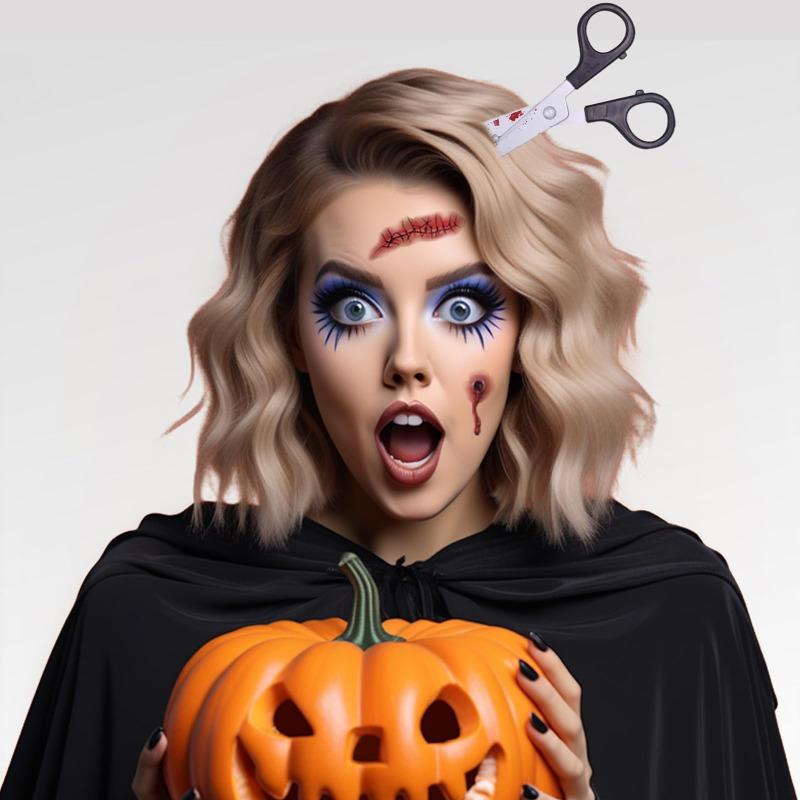 Halloween Horror Costume Accessories Bloody Headbands (Bloody Knife/Syringe/Scissors) Fun Headwear Accessories