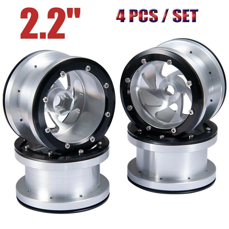 Alloy 4x 22 Beadlock Wheel Rims For 110 Rc Axial Wraith Trx4 Crawler Redcat
